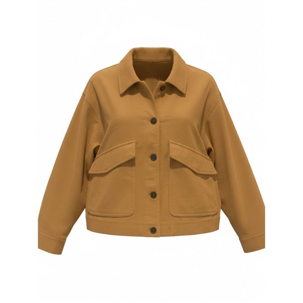 AVES LES FILLES - Relaxed Corduroy Jacket     Size: Large Color: Camel